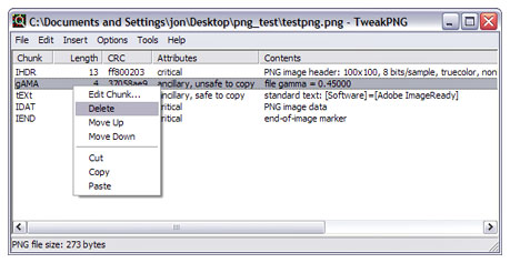 PNGTweak screenshot