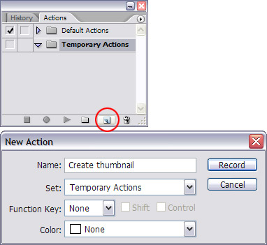 Actions tutorial step 1